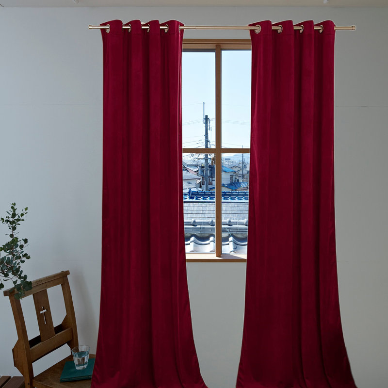 Frifoho Velvet Blackout Curtain Pair Wayfair